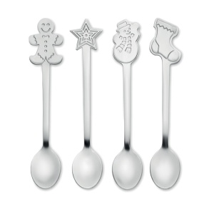 MO CHIP SET - Set de 4 linguri de ceai de Crăciu