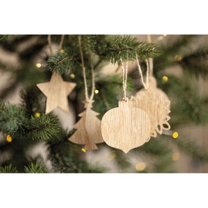 MO CHRISET - Set of wooden Xmas ornaments - Img 4