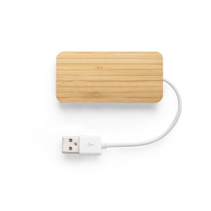 MOSER. HUB with 2 USB-A and 1 USB-C ports in bamboo - Img 3