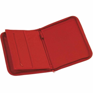 ON™ 600D polyester brief folder with zip closure, 6 inside compartments