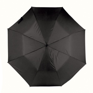 ON™ Automatic compact umbrella with curved rubberised handle and matching pouch