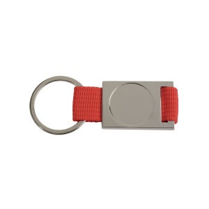 ON™ Aluminium and nylon key chain. Centre to be customised with resin logo