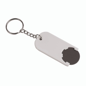 ON™ Plastic key ring with shopping trolley token