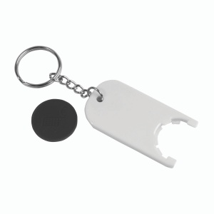ON™ Plastic key ring with shopping trolley token