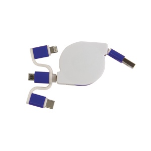 ON™ Retractable charging cable USB, Type-C, lightning and micro USB