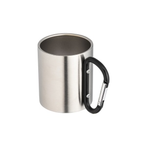 ON™ Steel mug with aluminum carabiner handle, 200 ml