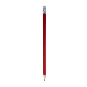 ON™ Wooden pencil with graphite lead, cylindrical cross-section and white rubber, sharpened