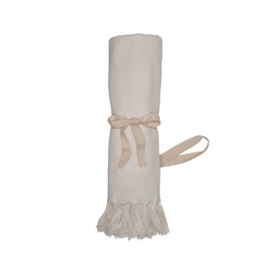 ON™ Fringed blanket made of 100% recycled material