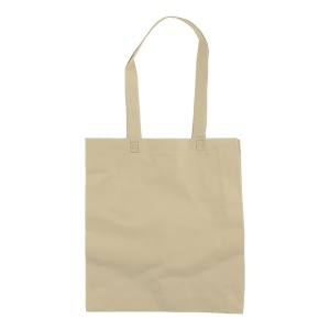 ON™ Heat-sealed 80 g/m2 non-woven fabric shopping bag with gusset and long handles