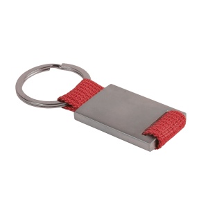 ON™ Metal and nylon key ring in a black box
