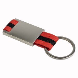 ON™ Metal and nylon key ring in a black box
