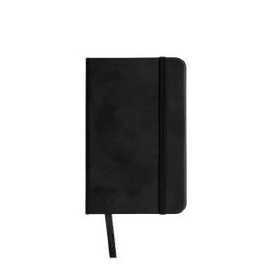 ON™ PVC notebook with coloured elastic, ruled sheets (80 pages), satin bookmark