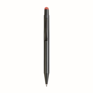 ON™ Aluminum push button ball pen with colored touch screen and laser engraved logo