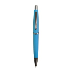 ON™ ABS plastic snap pen with coloured barrel and metal clip, jumbo refill
