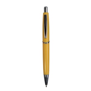 ON™ ABS plastic snap pen with coloured barrel and metal clip, jumbo refill