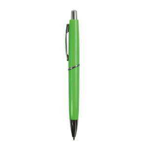 ON™ ABS plastic snap pen with coloured barrel and metal clip, jumbo refill