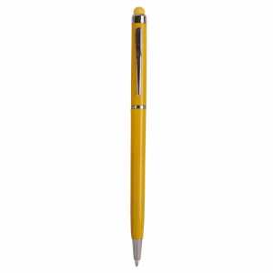 ON™ Plastic twist pen with touchscreen rubber tip and metal clip