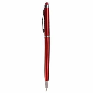 ON™ Plastic twist pen with touchscreen rubber tip and metal clip