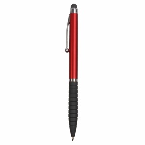 ON™ Plastic twist pen with rubberised grip and touchscreen rubber tip