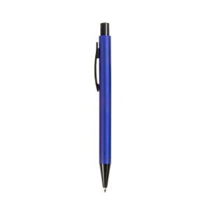 ON™ Plastic push botton pen with rubber and metal clip