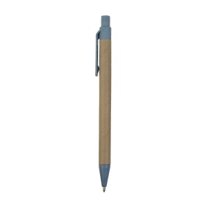 ON™ Push button ball pen with recycled carton barrel and wheat-straw (50%) and PP (50%)