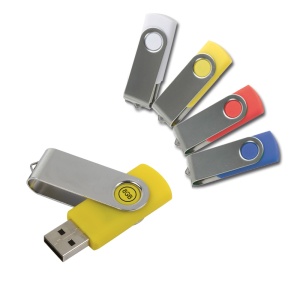 ON™ Rotatable, 8 GB, rubberised ABS/metal pen drive. Upload on request with delivery in 2 week