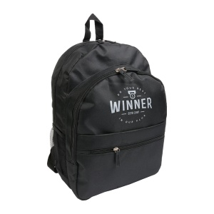 ON™ 600D polyester 6-pocket backpack (two mesh side pockets). Front pocket with velcro