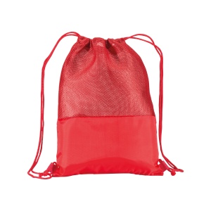 ON™ 210T polyester backpack with mesh and drawstring closure