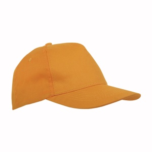 ON™ Cotton 5-panel cap with 2 mm-thick visor, embroidered eyelets and adjustable velcro strap