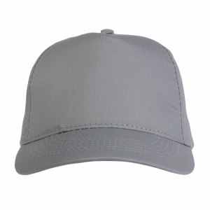 ON™ Cotton 5-panel cap with 2 mm-thick visor, embroidered eyelets and adjustable velcro strap