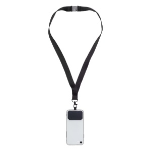ON™ Polyester neck ribbon with cell phone holder tag