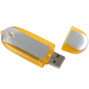 ON™ 4 GB silver ABS pen drive with transparent coloured edges. Upload on request