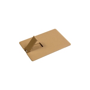 ON™ 4GB wheat-straw and PP card shape pen drive. Upload on request with delivery in 2 weeks