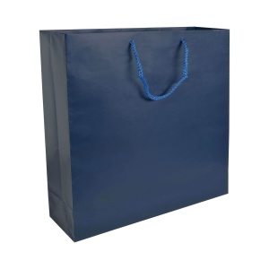 ON 157 g/m2 matte laminated paper shopping bag with gusset and bottom reinforcement