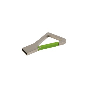 ON 4 GB metal pen drive with snap hook. Upload on request with delivery in 2 weeks