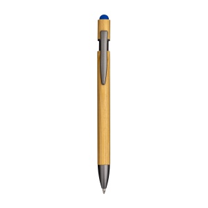 ON Bamboo and metal click pen. Burnished details and touch screen grommet