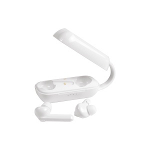 ON Bluetooth earbuds with charging box, with silicone handle and micro USB cable included