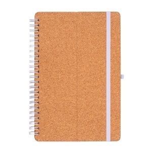 ON Cork wire o notebook with mobile phone holder.