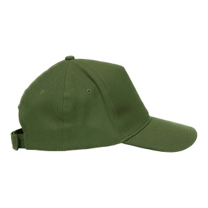 ON Cotton 5-panel cap with 2 mm-thick visor, embroidered eyelets and adjustable velcro strap - Img 4