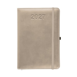 ON Daily planner 2027, thermo-varnished PU hard cover with stitching around the perimeter