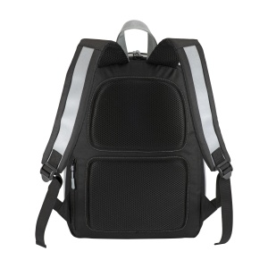 ON DEMI CANVAS Rucsac pentru laptop din pânză cu inserții/curele din piele ecologică de înaltă vizibilitate - Img 7
