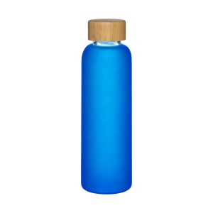ON Frosted glass bottle and bamboo lid, capacity 500 ml