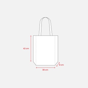 ON Geantă de cumpărături din bumbac reciclat 150 g/m2, efect melanj, mânere lungi și clin - Img 33