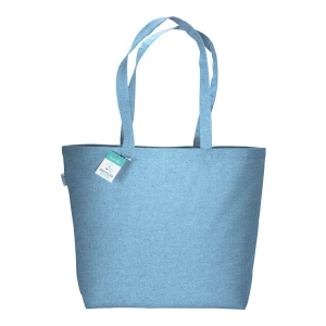 ON Geantă de cumpărături din bumbac reciclat de 190 g/m2, cu mânere lungi și clin - Img 13