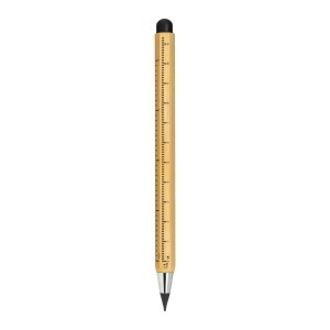 ON Long-lasting erasable bamboo ruler pencil with touch screen eraser and plastic cap