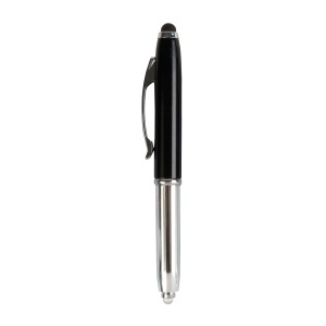 ON Mini silver plastic pen with metal lid and clip, light and touchscreen rubber tip - Img 9