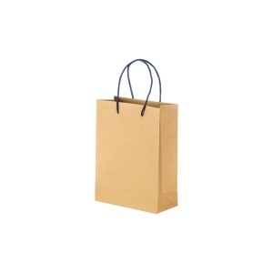 ON Pungă din hârtie reciclată naturală de 150 g/m2 cu clin și mânere scurte colorate - Img 1