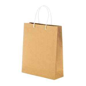 ON Pungă din hârtie reciclată naturală de 150 g/m2 cu clin și mânere scurte colorate - Img 6