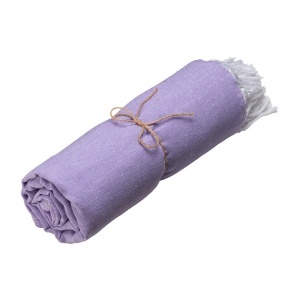 ON Recycled cotton beach towel 150 g/m2. Melange effect and fringes - Img 7