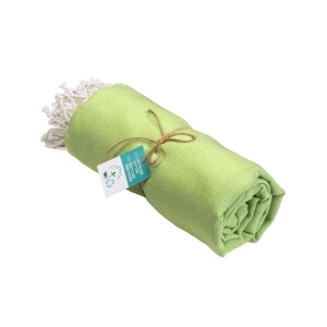 ON Recycled cotton fringed beach towel, size 90x170 cm